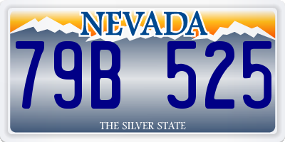 NV license plate 79B525