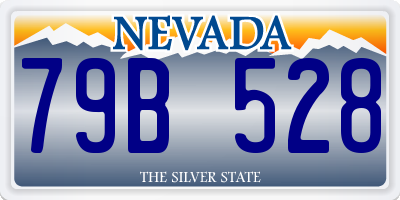 NV license plate 79B528