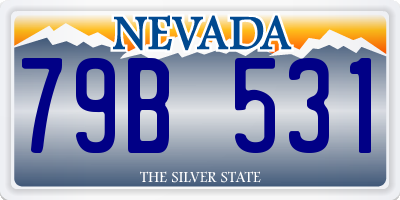 NV license plate 79B531