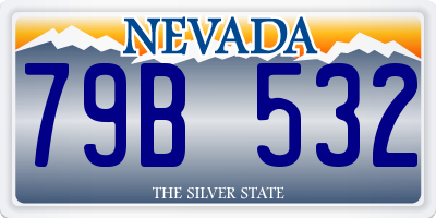 NV license plate 79B532