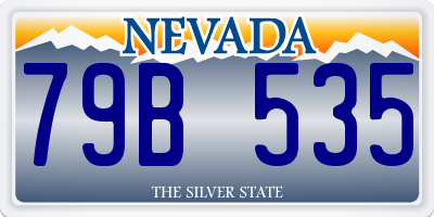 NV license plate 79B535