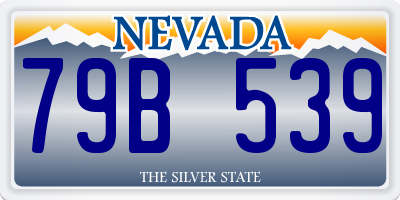 NV license plate 79B539