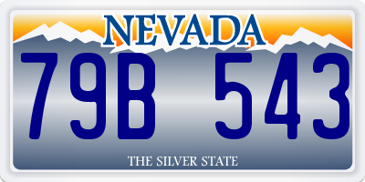 NV license plate 79B543