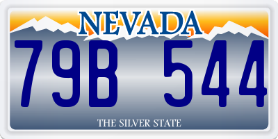 NV license plate 79B544