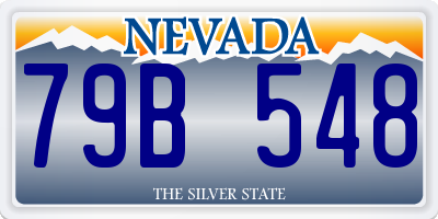 NV license plate 79B548