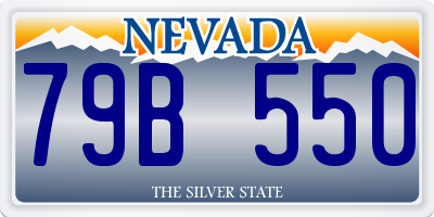 NV license plate 79B550