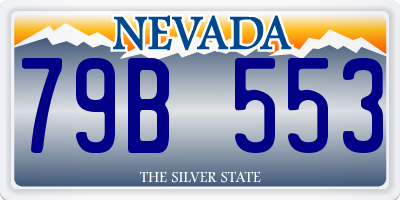 NV license plate 79B553