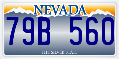 NV license plate 79B560