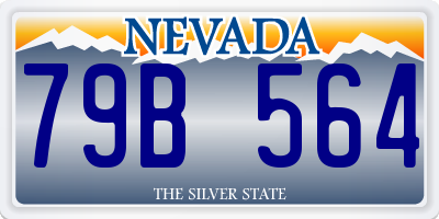 NV license plate 79B564