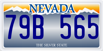 NV license plate 79B565