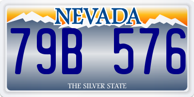 NV license plate 79B576