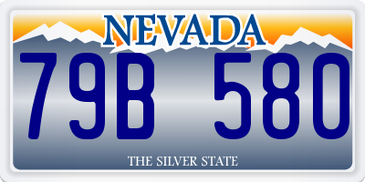 NV license plate 79B580