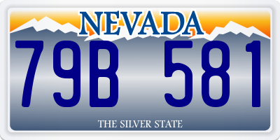 NV license plate 79B581