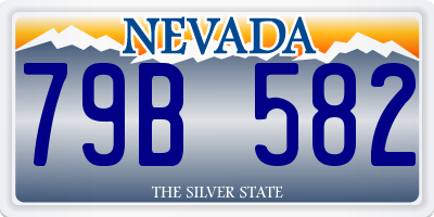 NV license plate 79B582