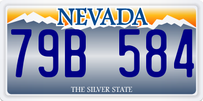 NV license plate 79B584