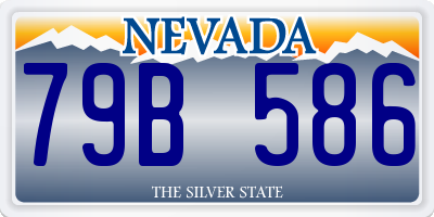 NV license plate 79B586