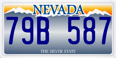 NV license plate 79B587