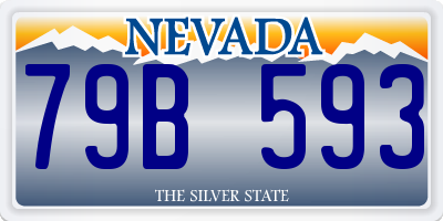 NV license plate 79B593
