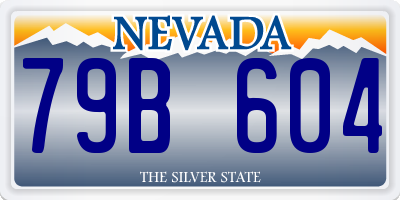 NV license plate 79B604