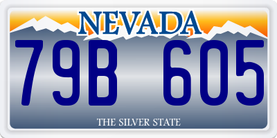 NV license plate 79B605