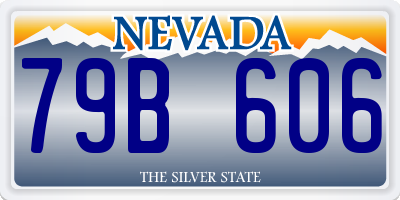 NV license plate 79B606