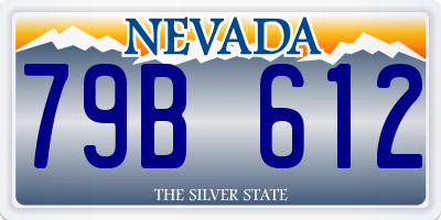 NV license plate 79B612