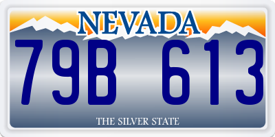 NV license plate 79B613