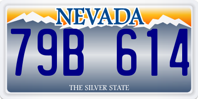 NV license plate 79B614