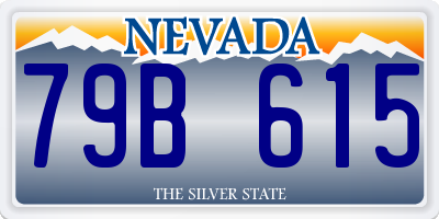 NV license plate 79B615