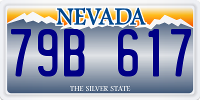 NV license plate 79B617