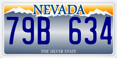 NV license plate 79B634