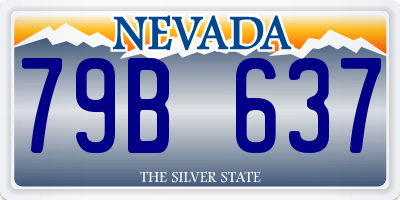 NV license plate 79B637