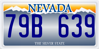 NV license plate 79B639