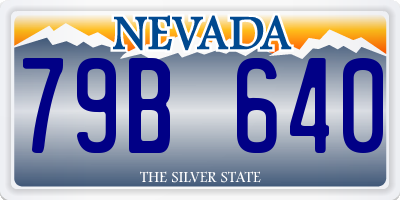 NV license plate 79B640