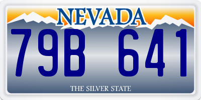 NV license plate 79B641