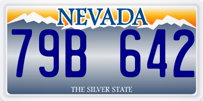 NV license plate 79B642