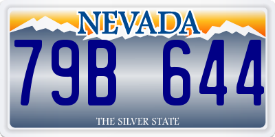 NV license plate 79B644