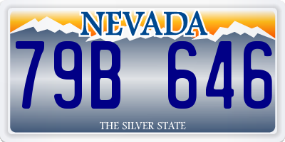 NV license plate 79B646
