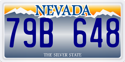 NV license plate 79B648