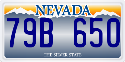 NV license plate 79B650