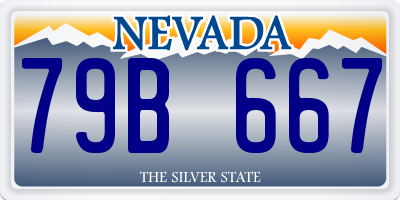 NV license plate 79B667