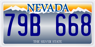 NV license plate 79B668