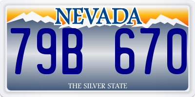 NV license plate 79B670