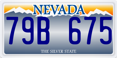 NV license plate 79B675