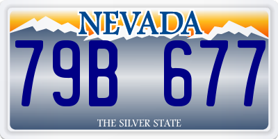 NV license plate 79B677