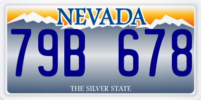 NV license plate 79B678