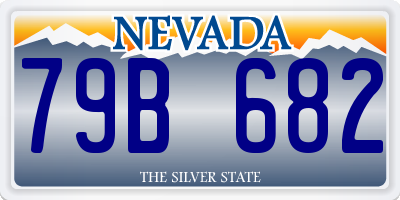 NV license plate 79B682