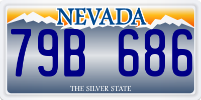 NV license plate 79B686