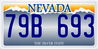 NV license plate 79B693