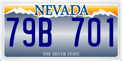 NV license plate 79B701